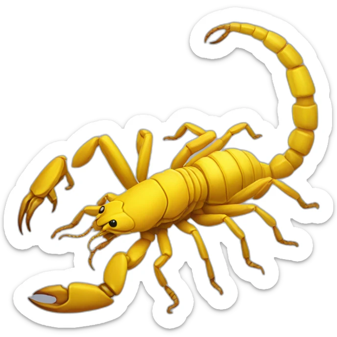 yellow scorpion  sticker