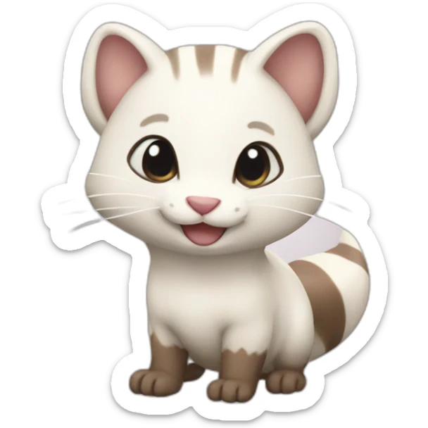 White Furret sticker