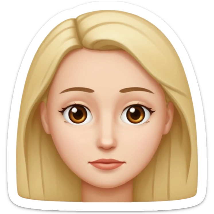 close-up of woman forehead, only face, no body, zoomed in sticker