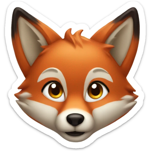 Christmas fox sticker