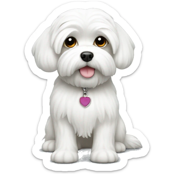 White Maltese sticker
