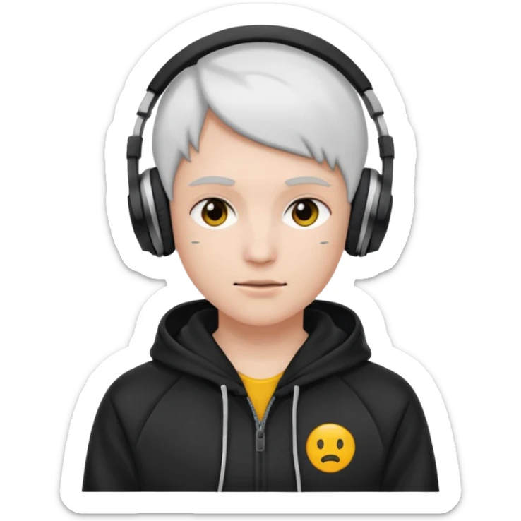 But with the same instructions, with deportive hoodie and headphones, and skin white sticker