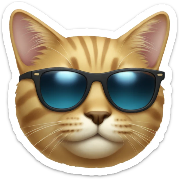 Cat with sunglasses  sticker