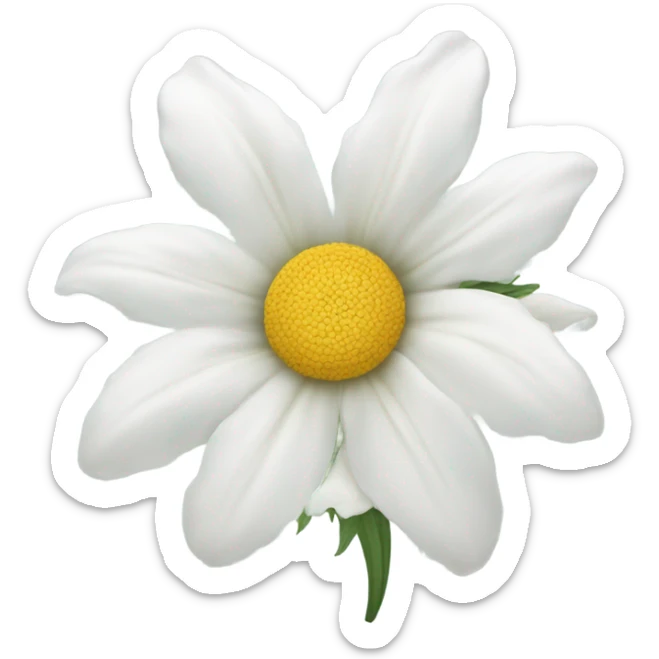 a white flower sticker