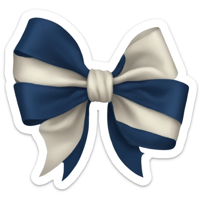 Navy blue bow  sticker