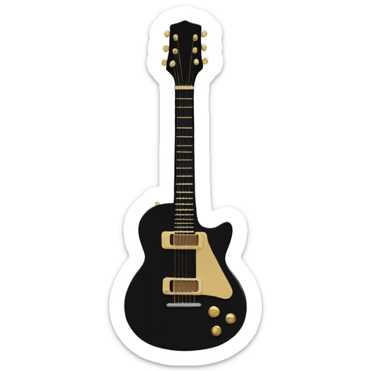 Black guitar sticker
