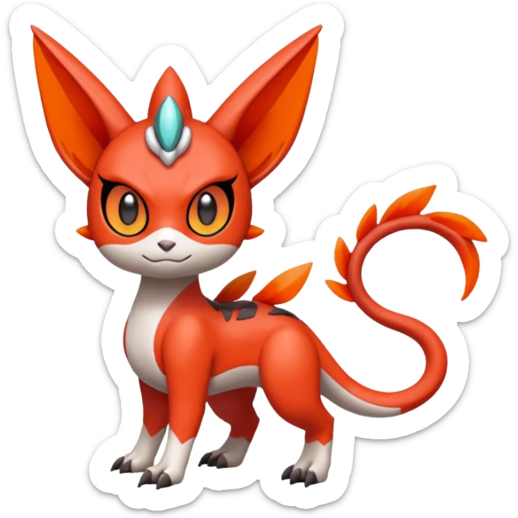 Meloetta-Guilmom-Trico-Pokémon-Fakémon-fusion-hybrid-creature sticker