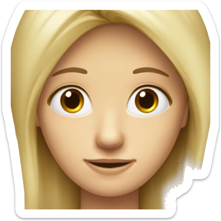 Blonde Frau lange Haare Mann mit braune Haare und Bart küssen sich  sticker