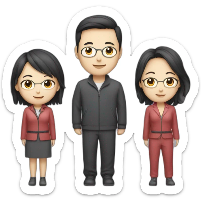 3 great data heros, 2 females (one chinese, one british german), 1 male (korean) sticker