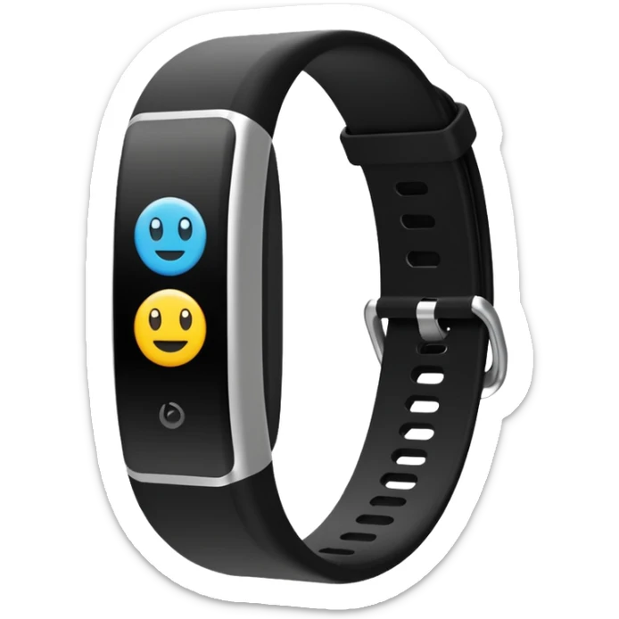 a whoop fitness band in the style of an ios emoji  sticker