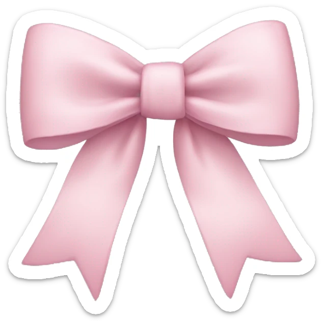 Light pink bow sticker