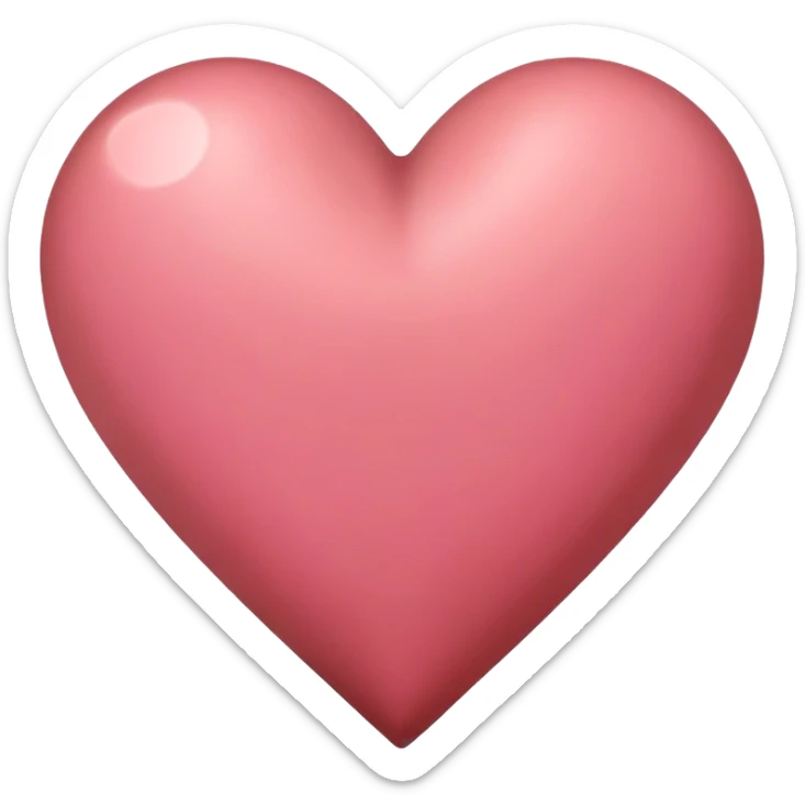 Rosy brown heart sticker