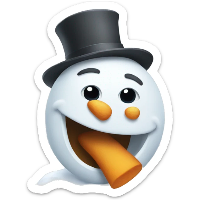 Drunk Snowman sticker