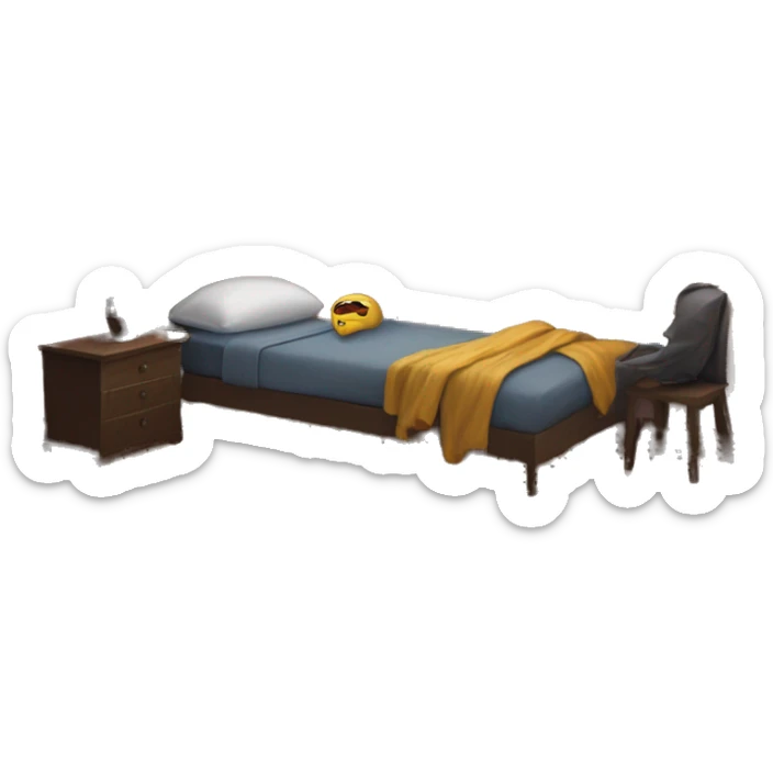 Interior of Enid a Wednesday’s room at Nevermore Academy  sticker