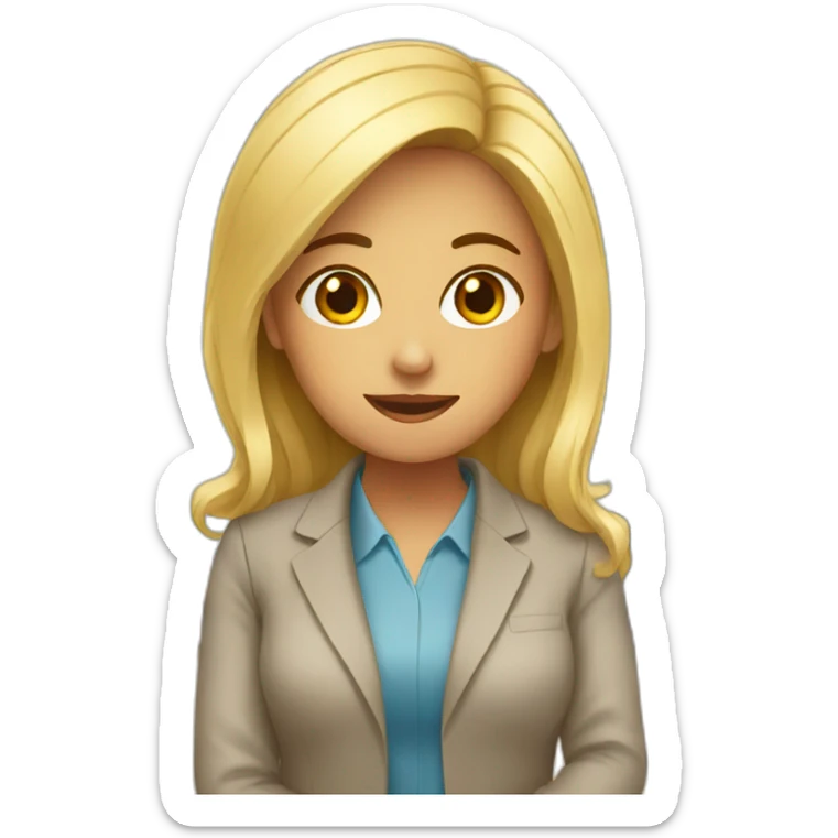 Office girl sticker