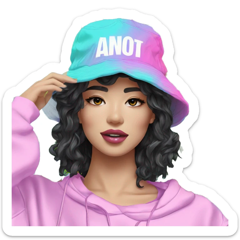 Vaporwave person hoodie dancing hip hop bucket hat tropical Skater fashion aesthetic baggy clothes graphic t shirt 420 sticker