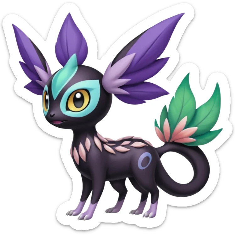 Meloetta-Nargacuga-Noibat-Pokémon-Fakémon-fusion-hybrid-creature sticker