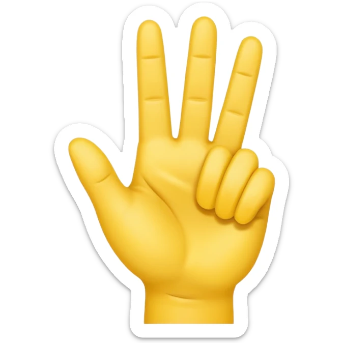 I want an emoji with all the fingers up and the middle finger down sticker