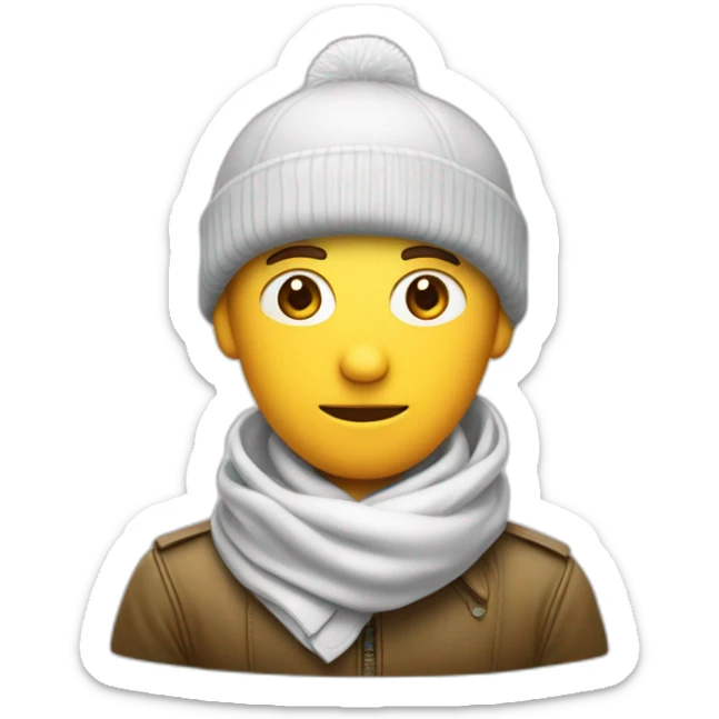 Homme blanc avec un foulard sur le visage et une casquette à l'envers sticker