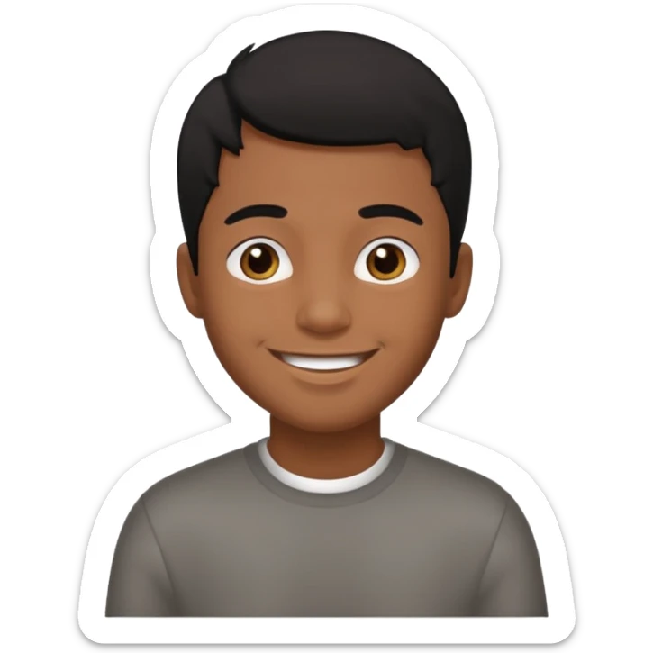 brownskin Black boy with black hair sticker