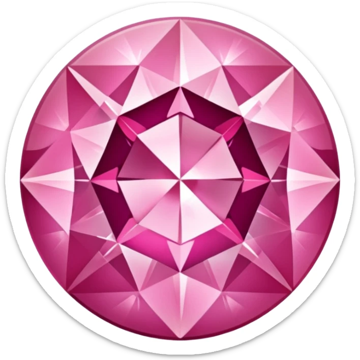 Create an emoji of a beautiful pink diamond that can be used in WhatsApp  sticker