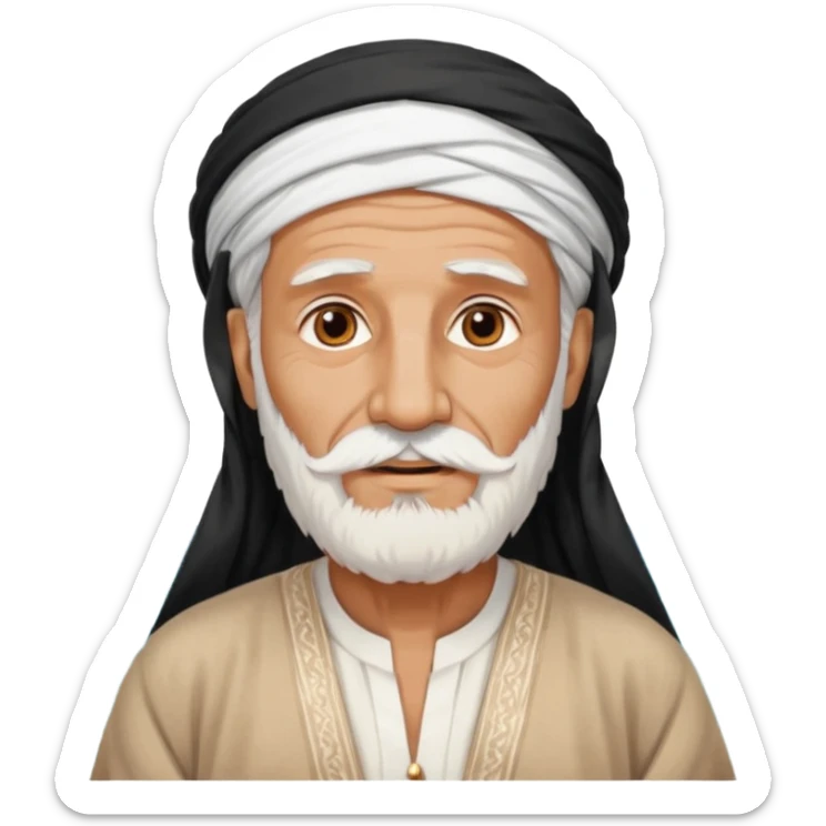 old emirates guys wearin gUAE cloths with white beared .. he works in the sea sticker