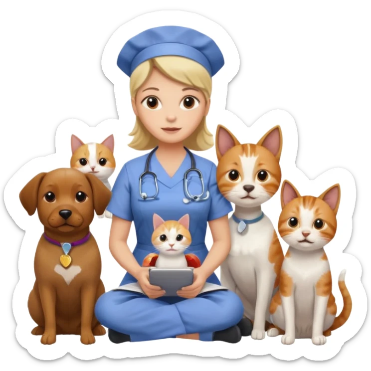  Marries ,Nurse mom of 10 year old girl and 4 year old boy, work from home, dogs, cat, chickens sticker