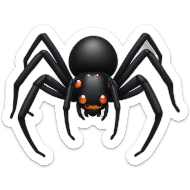 Realistic black spider sticker