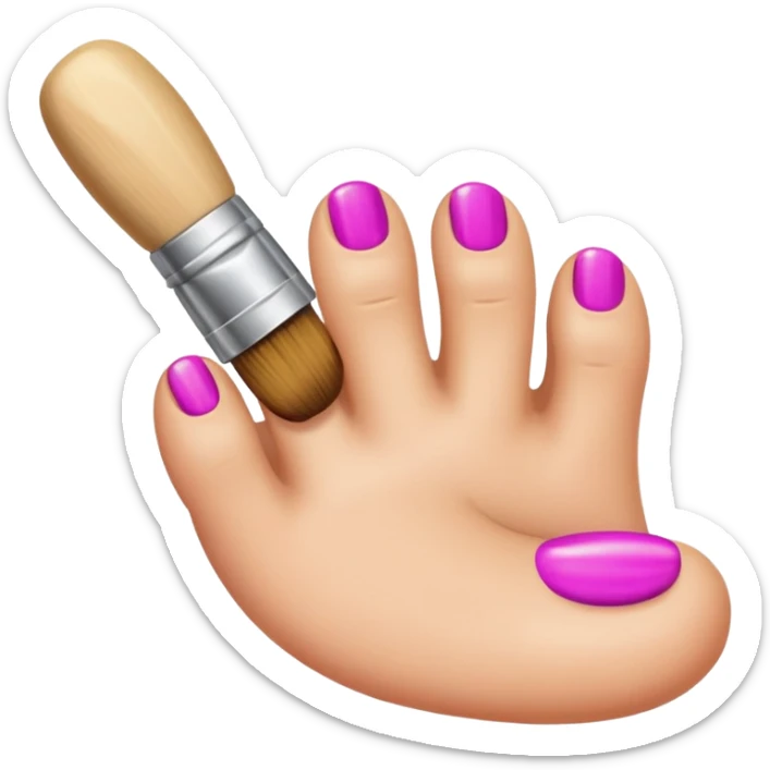 Crest an emoji of toes being painted with nail polish brush like this emoji 💅 sticker