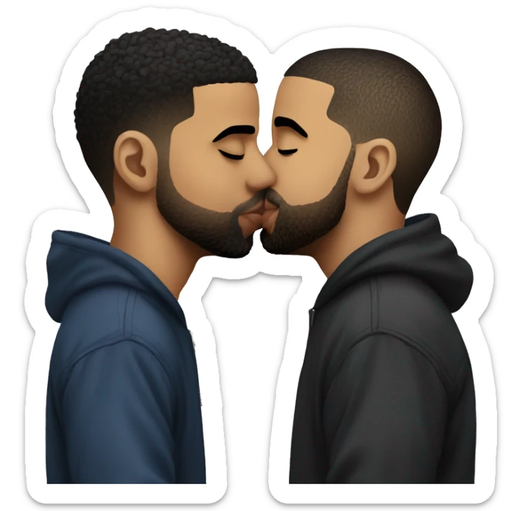 drake kissing drake kissing drake kissing drake sticker