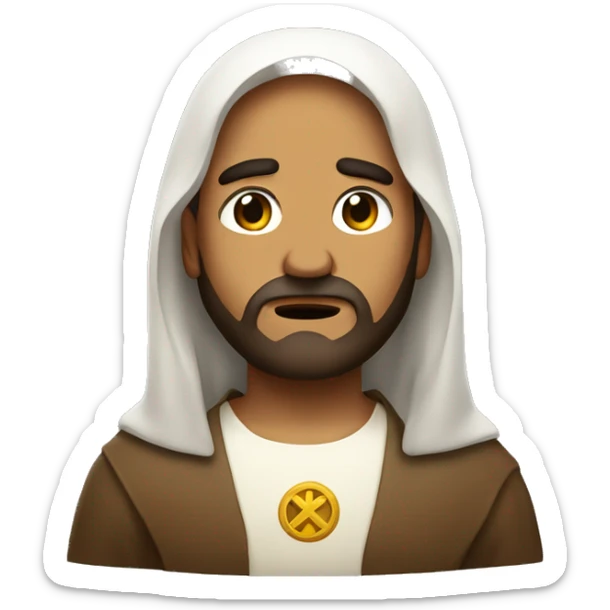 Jesús frowning sticker