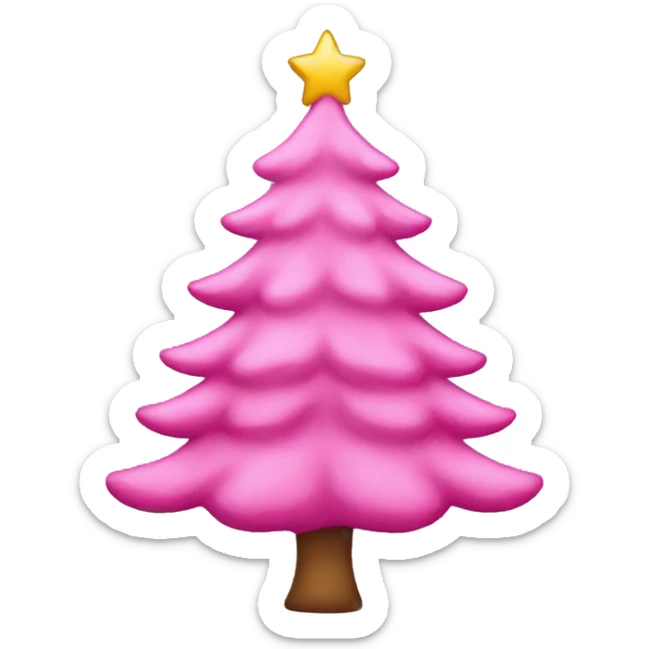 Pink Christmas tree  sticker