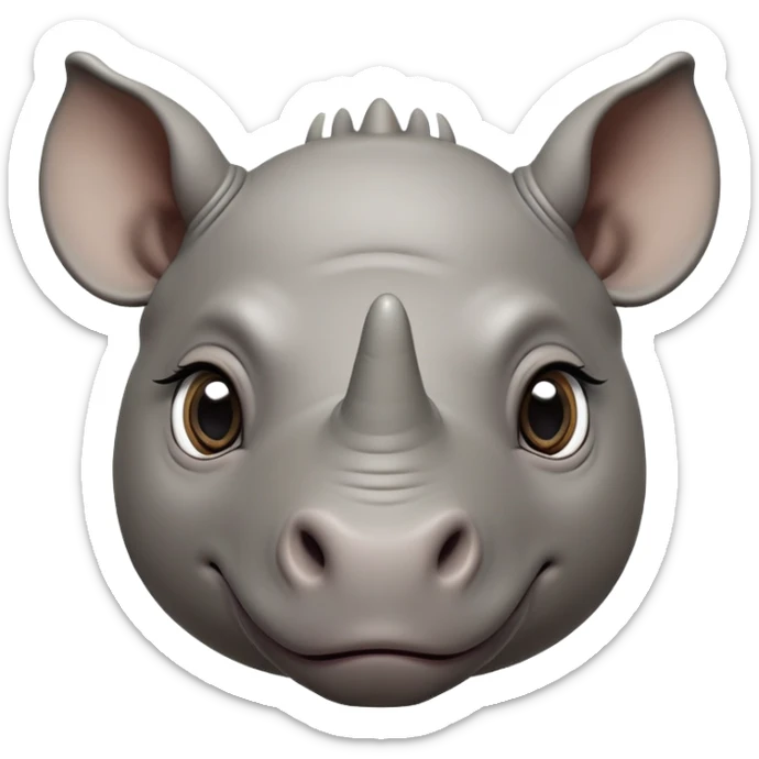cinematic-noble-baby rhinoceros-portrait-emoji,-poised-and-regal,-with-a-massive,-powerful-build-and-a-thick,-deep-set-soulful-piercing-eyes,-simplified-yet-sharp-and-sophisticated-features,-highly-detailed, large eyes sticker
