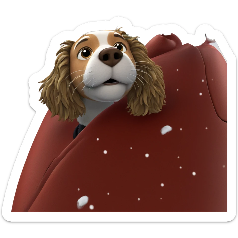 car amidst snowy landscape sticker