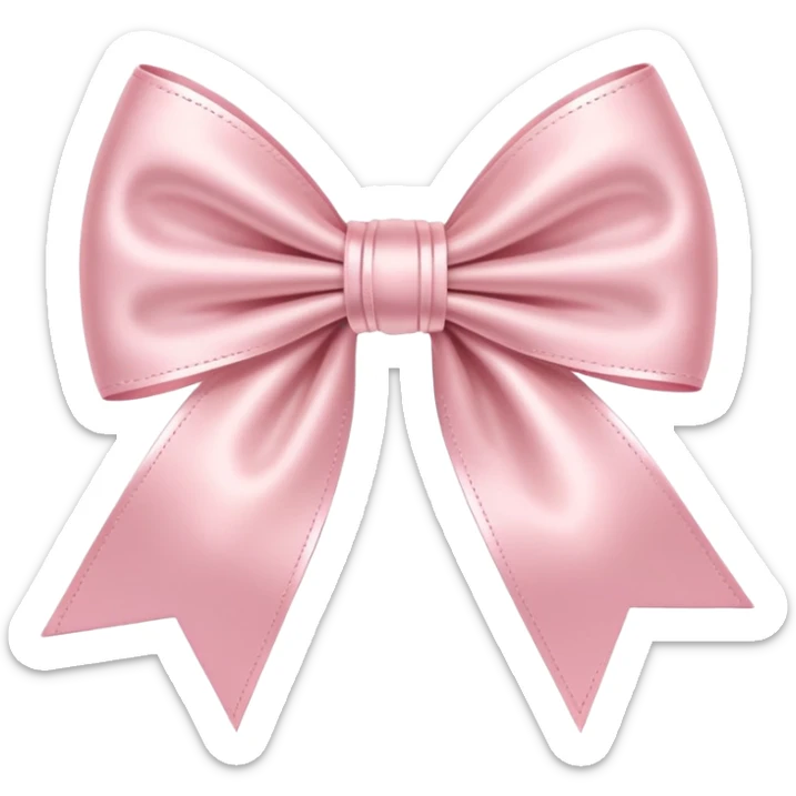 Light pink bow sticker