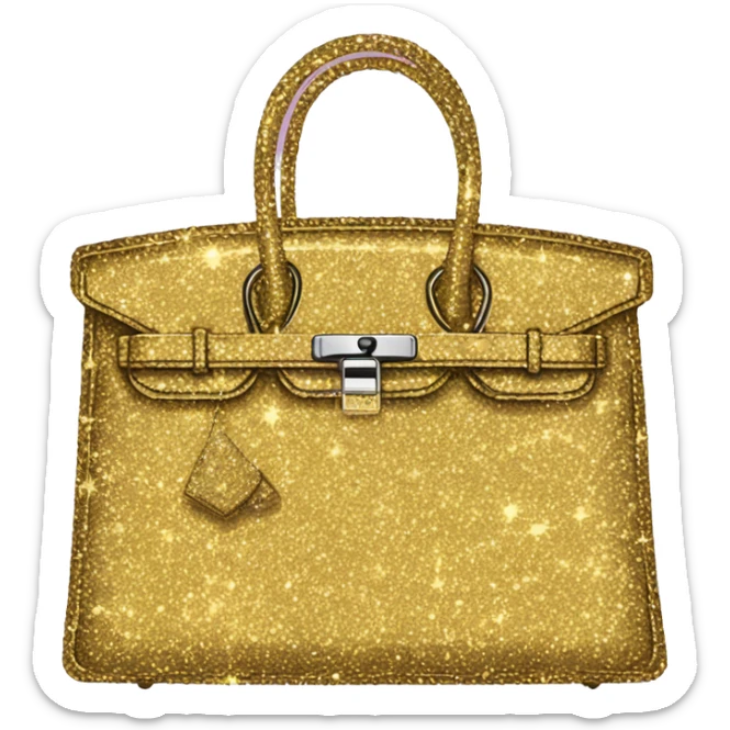 glitter birkin sticker