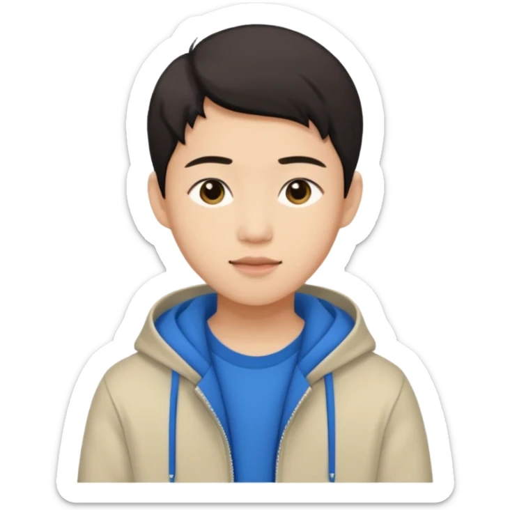 archetype for a young adult: Asian individual age 18-22yr. Freed up from financial pressures, focus on lifestyle and aesthetics and freely acknowledge they are still transitioning into adulthood 

 sticker