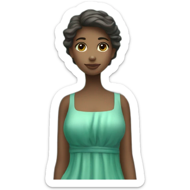 The girl, the Statue of Liberty and the ocean sticker