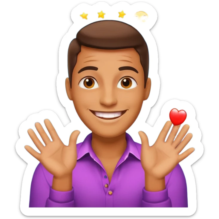 Charming, magnetic, center of attention without even trying. superstar in the spotlight
more dinamic emoji  sticker