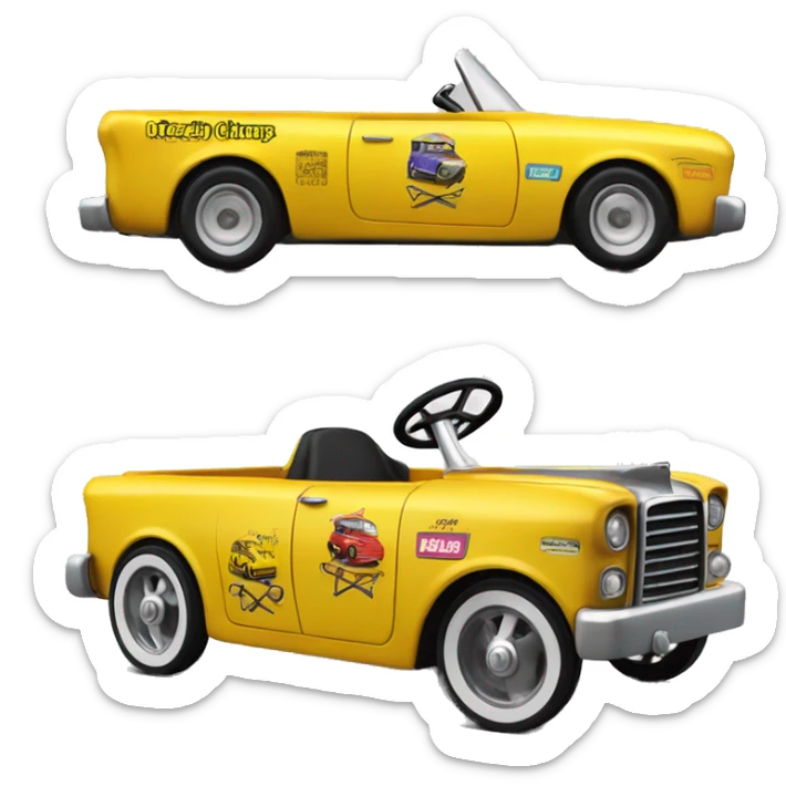 Pedal Champs. Pedal car 1/10 city cab. hot rod  sticker