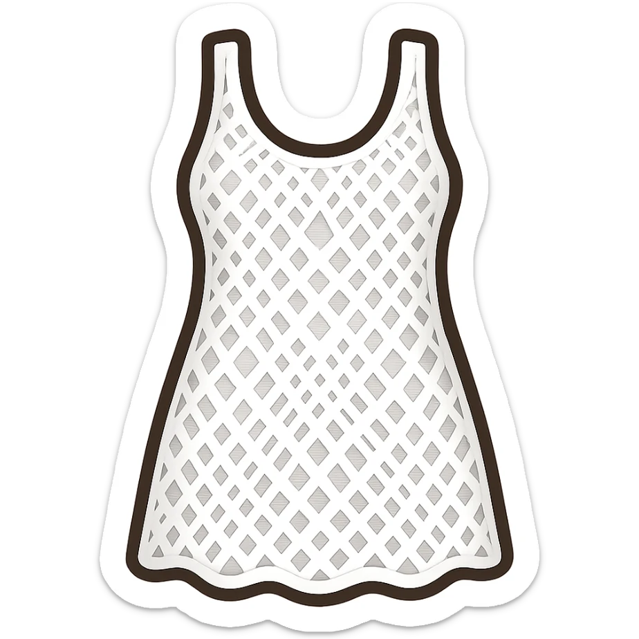 white crochet swim coverup dress twitter emoji style  sticker
