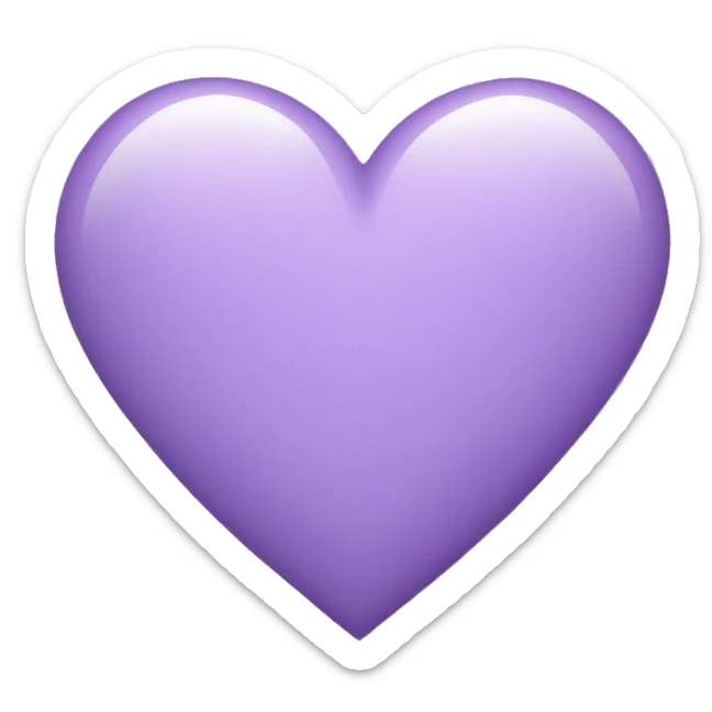 a light purple heart  sticker