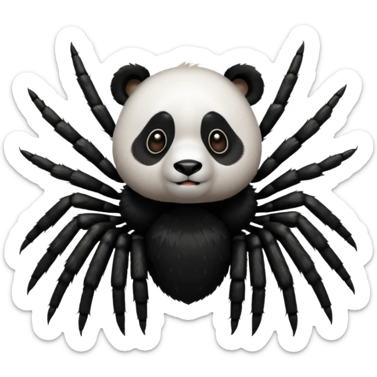 Паук + панда  sticker