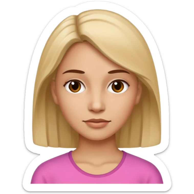 Hyperrealistic female who appears as a realistic mother of a teenager girl. No emoji icons, no emoji faces, isolated, mircodetailed, sticker