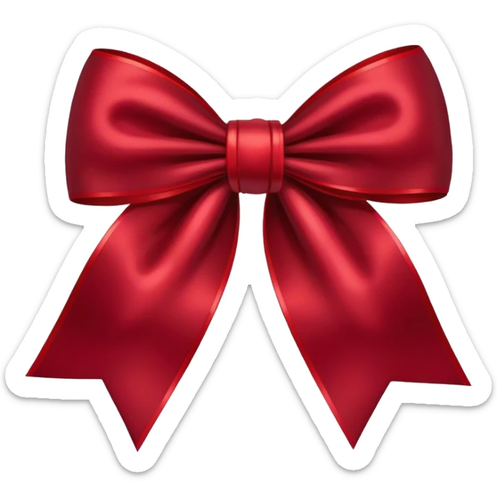 dark red bow sticker