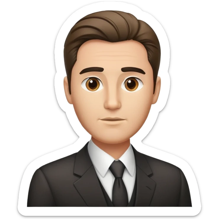 professional man with neat hair, business attire, professional appearance, named Fidel Chenèt sticker