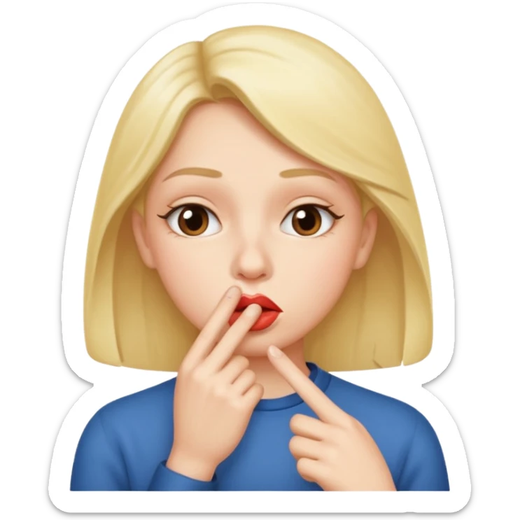 add-a-finger-in-front-of-the-pursed-lips-to-clearly-show-the-shushing-gesture sticker