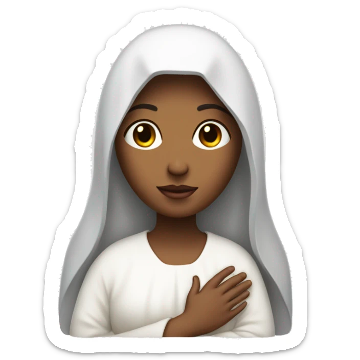 Maria mother of Jesus with Jesus in hands white skin sticker