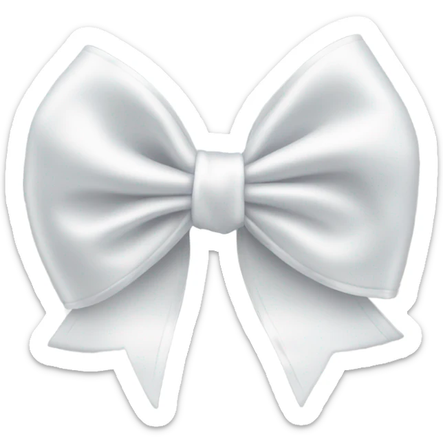 white satin bow sticker