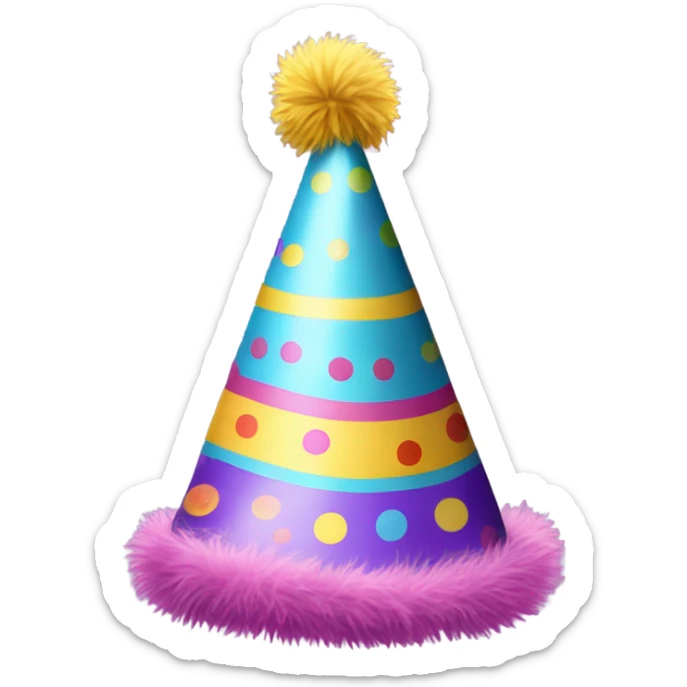 Birthday hat sticker